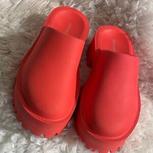 Jeffrey Campbell Bold Red Slip-On Shoes
